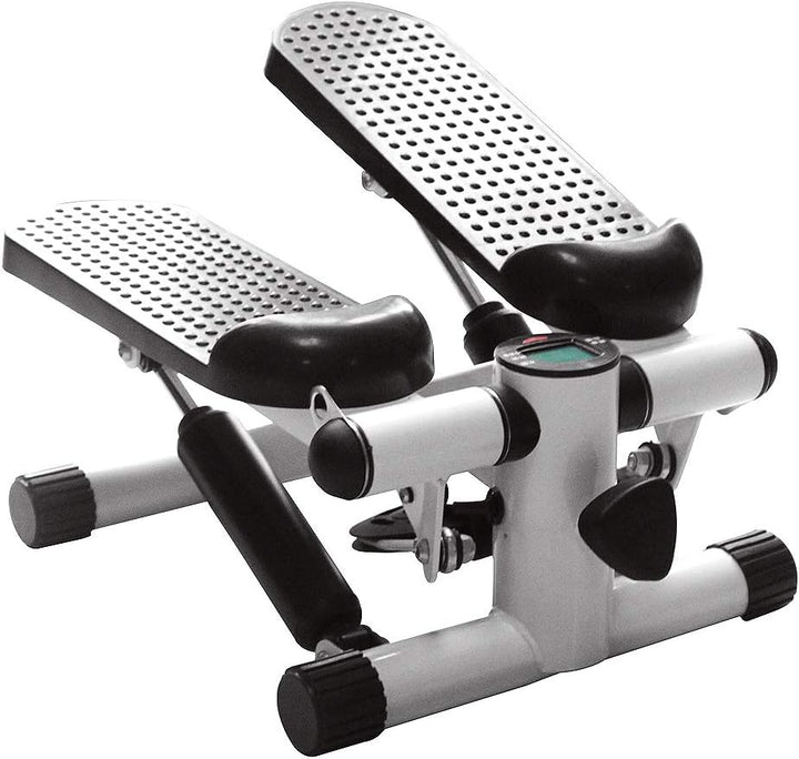 Mini Stepper Fitnessgerät für Zuhause, Hydraulischer Heimtrainer mit Widerstandsbändern &amp; LCD Displa