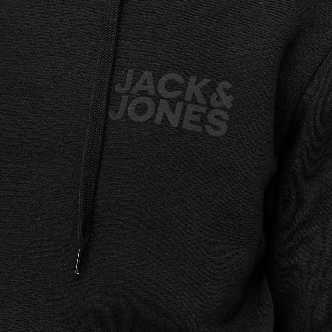 JACK & JONES Male Kapuzenpullover Logo Kapuzenpullover S - Black / Small Print, S - Black / Small Pr