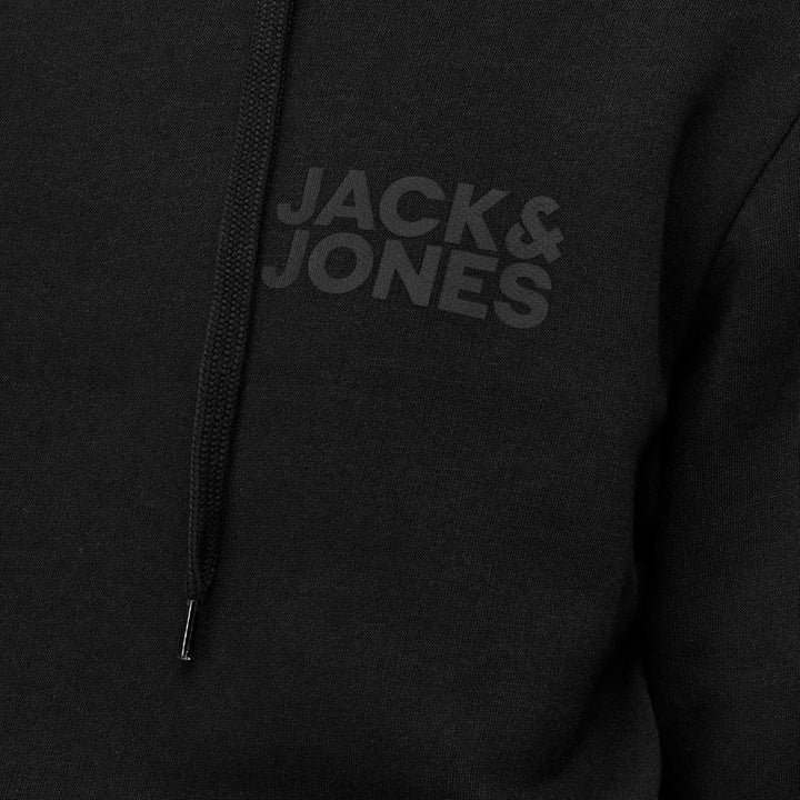 JACK & JONES Male Kapuzenpullover Logo Kapuzenpullover S - Black / Small Print, S - Black / Small Pr