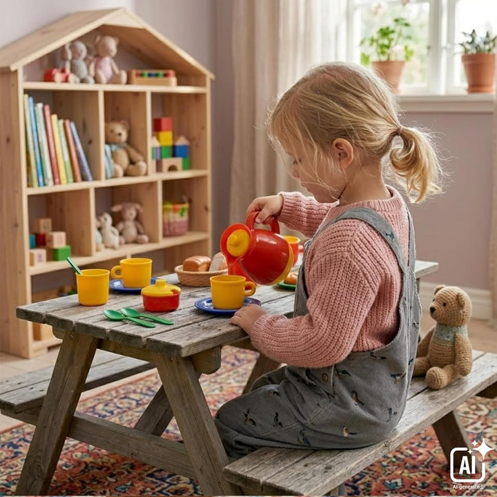 Dantoy - Coffee Set for 4 - Pretend Play for Children 2+ years old - 17 Pieces- Toys for Kids – Mult