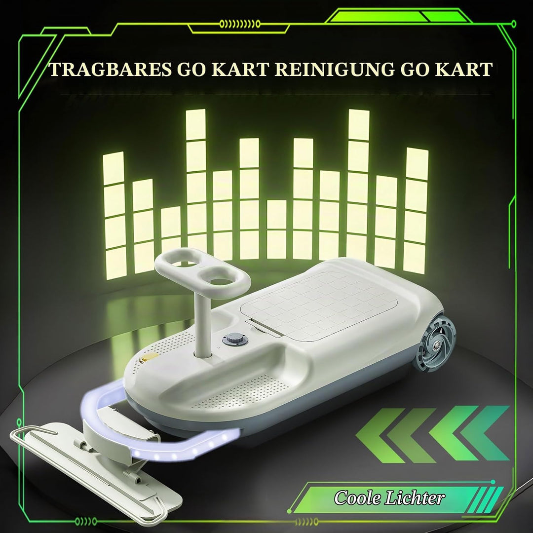 Reinigungs-Go-Kart, einziehbares Reinigungs-Wisch-Kart, tragbare Reinigungs-Go-Karts, Mini-Go-Kart