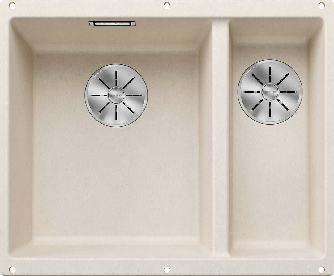 BLANCO SUBLINE 340/160-U | SILGRANIT softweiss | Einbauart: Unterbau | Hauptbecken links | ohne Abla