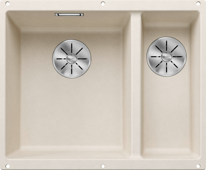 BLANCO SUBLINE 340/160-U | SILGRANIT softweiss | Einbauart: Unterbau | Hauptbecken links | ohne Abla