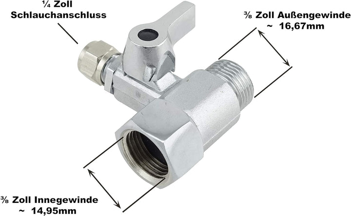 Wasserzulaufleitung Anschluss Set für Kühlschrank SBS 10m Wasserschlauch T-Stück Fitting