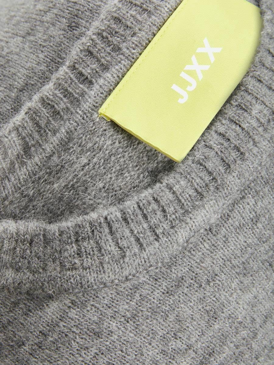 JJXX Damen Jxsilje Ls Upgrade Crew Neck Knit Noos Pullover S Grey Melange, S Grey Melange