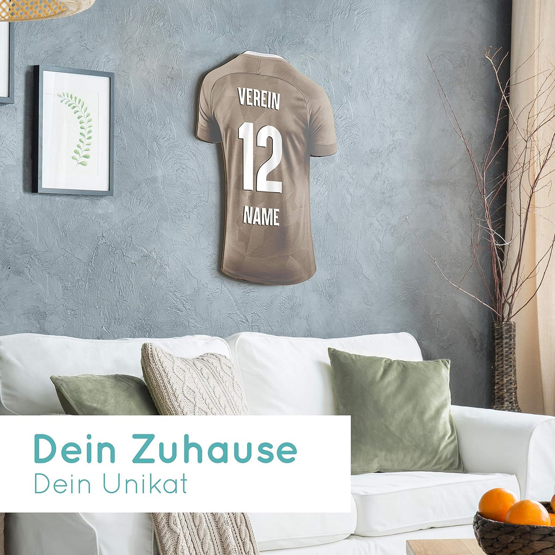 Elbeffekt Trikotlampe für St. Pauli Fans aus Holz - personalisierbares Geschenk - schenke Dein indiv