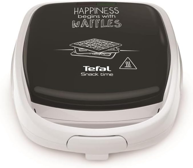 TEFAL SW341112 Snack Time Happiness Waffle Croque, Tellerspiele inklusive, Kontrollleuchte, Griffver
