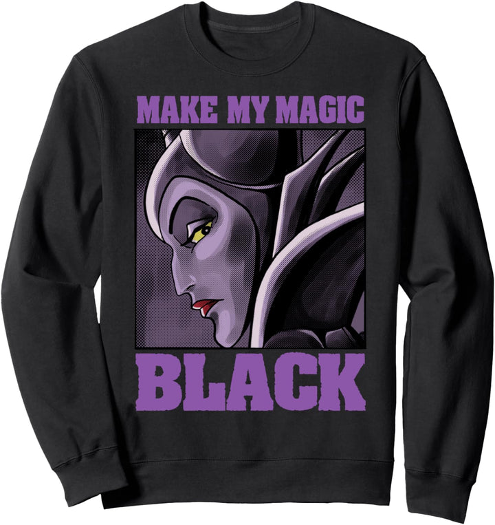 Disney Villains Maleficent Make My Magic Black Portrait Sweatshirt