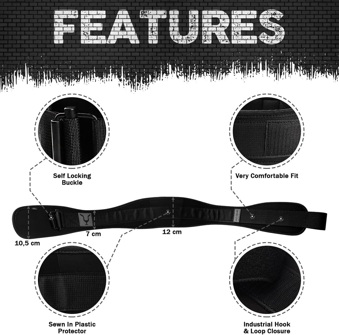JAG Gewichthebergürtel Herren und Damen - Auto Lock Lifting Belt mit Zughilfen Bodybuilding für Kraf