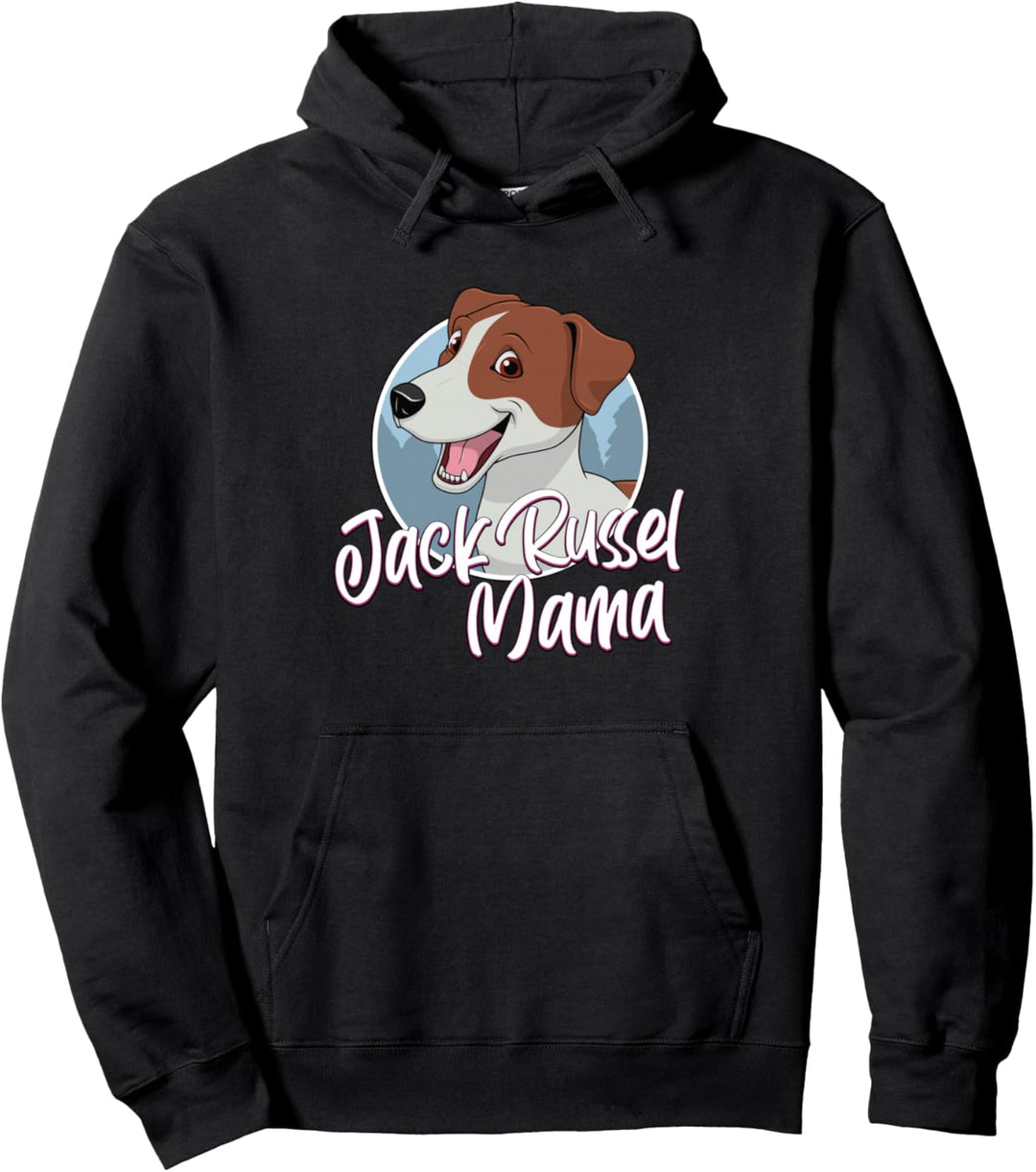 Jack Russel Mama mit Comic Zeichnung - Damen Pullover Hoodie