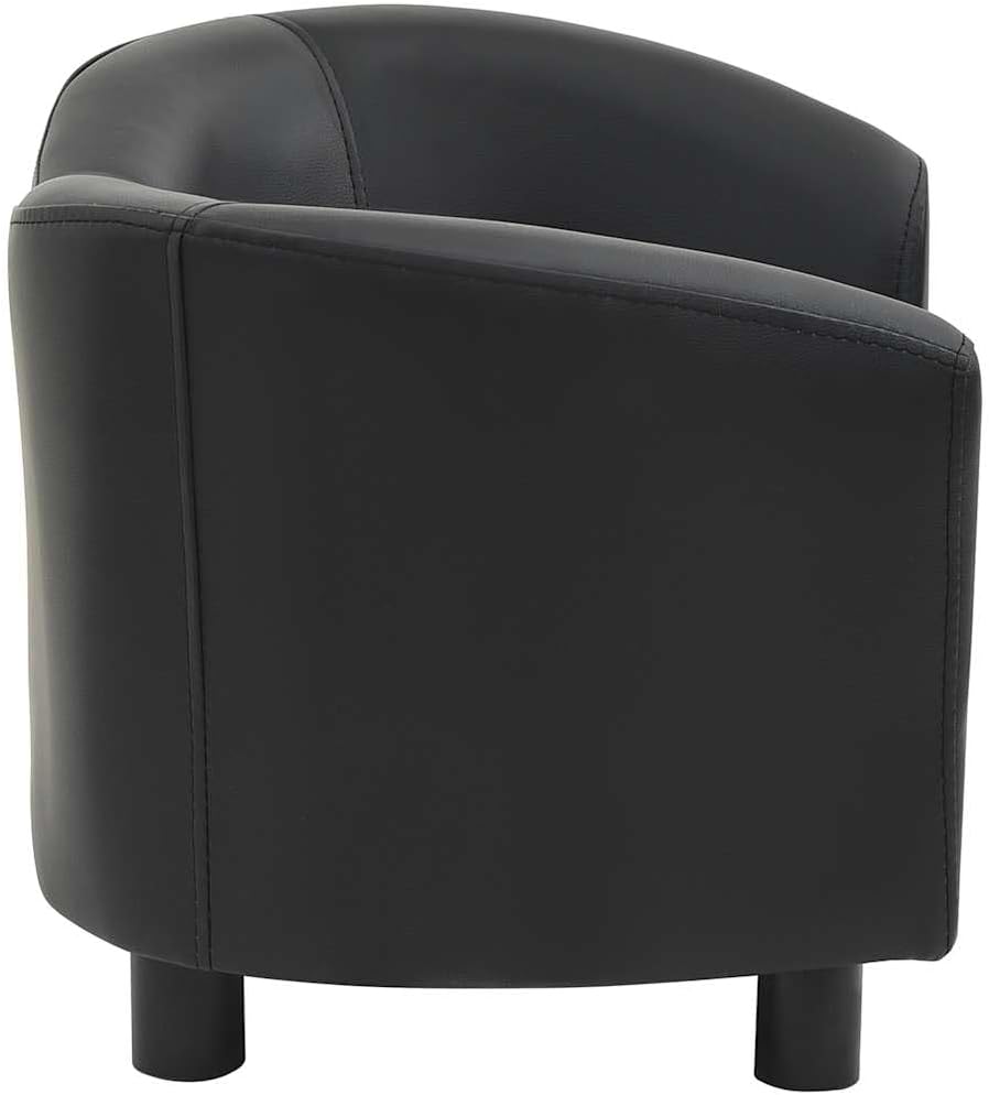 vidaXL Hundesofa Schwarz 67x41x39cm Kunstleder Hundecouch Hundebett Haustier, Schwarz