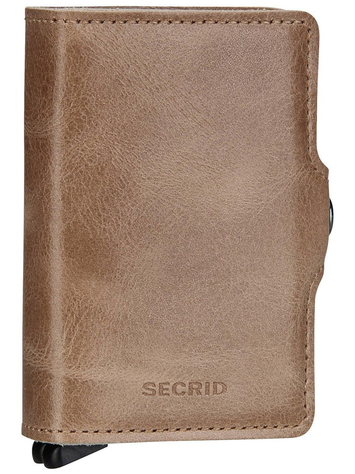 Bric's Doppelbrieftasche aus Leder in Vintage-Optik Taupe, Taupe
