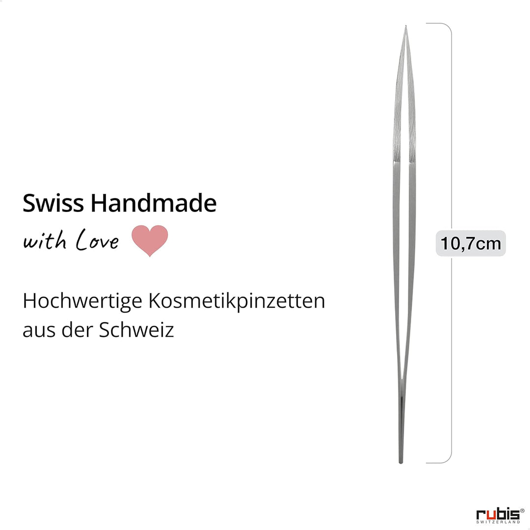 Rubis Splitterpinzette – Pinzette für Splitter, eingewachsene Haare und Mitesser – Spitzpinzette aus