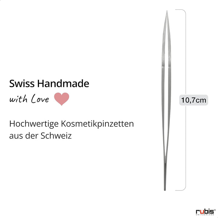 Rubis Splitterpinzette – Pinzette für Splitter, eingewachsene Haare und Mitesser – Spitzpinzette aus
