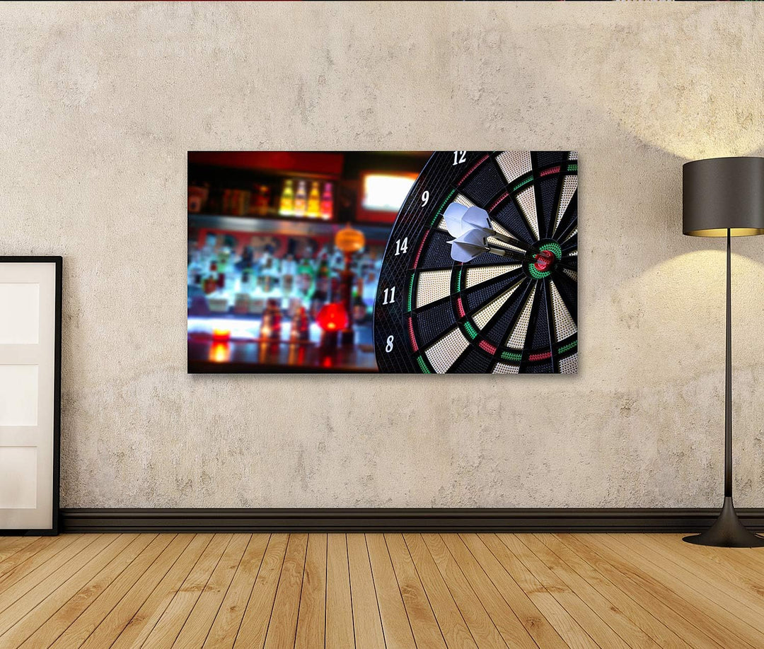 islandburner Bild auf Leinwand Darts Bilder Wandbilder Poster Leinwand 80x40cm, Leinwand 80x40cm