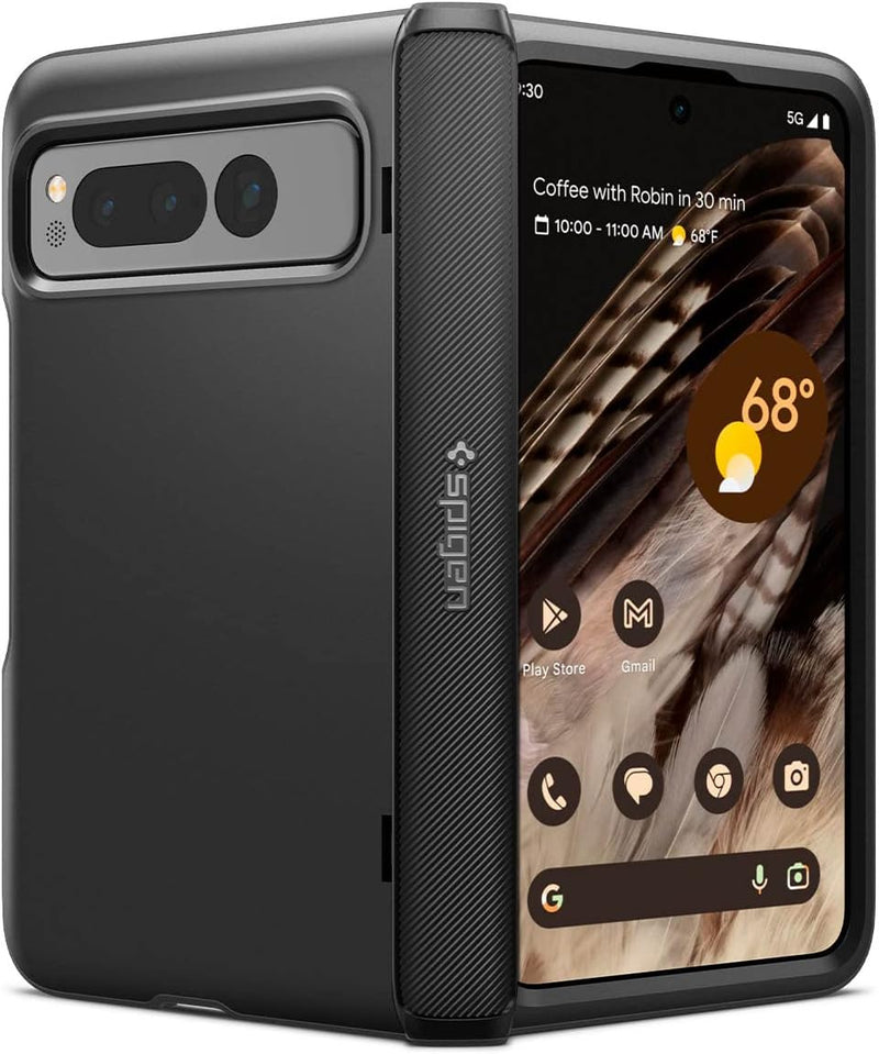 Spigen Slim Armor Pro Hülle Kompatibel mit Google Pixel Fold -Schwarz, Schwarz