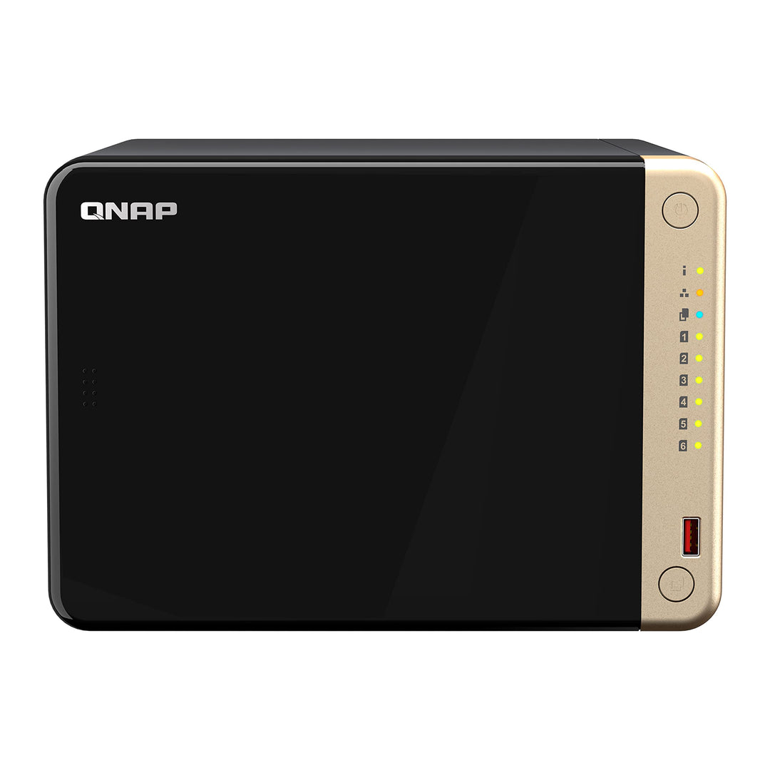 QNAP Turbo NAS TS-664-4G SAN/NAS-Speichersystem, Intel 4 GB RAM, 4 GB Windows 4G RAM 6 Einschübe, 4G