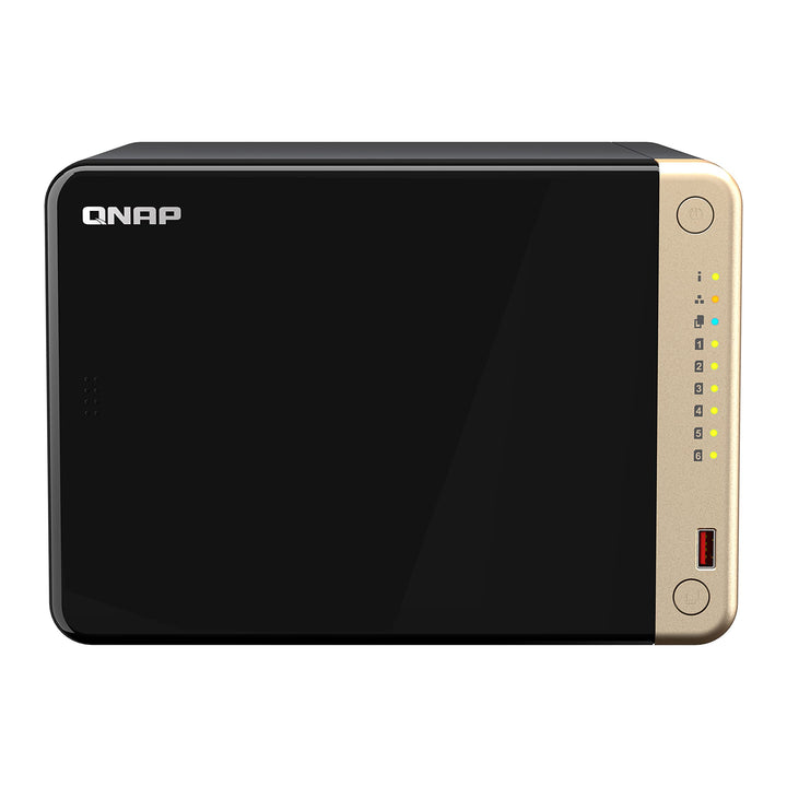QNAP Turbo NAS TS-664-4G SAN/NAS-Speichersystem, Intel 4 GB RAM, 4 GB Windows 4G RAM 6 Einschübe, 4G