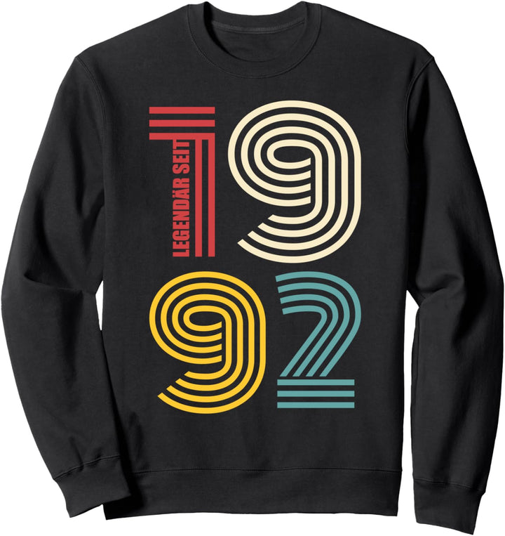 Jahrgang 1992 Geschenk Retro 29 Jahre 29. Geburtstag Sweatshirt