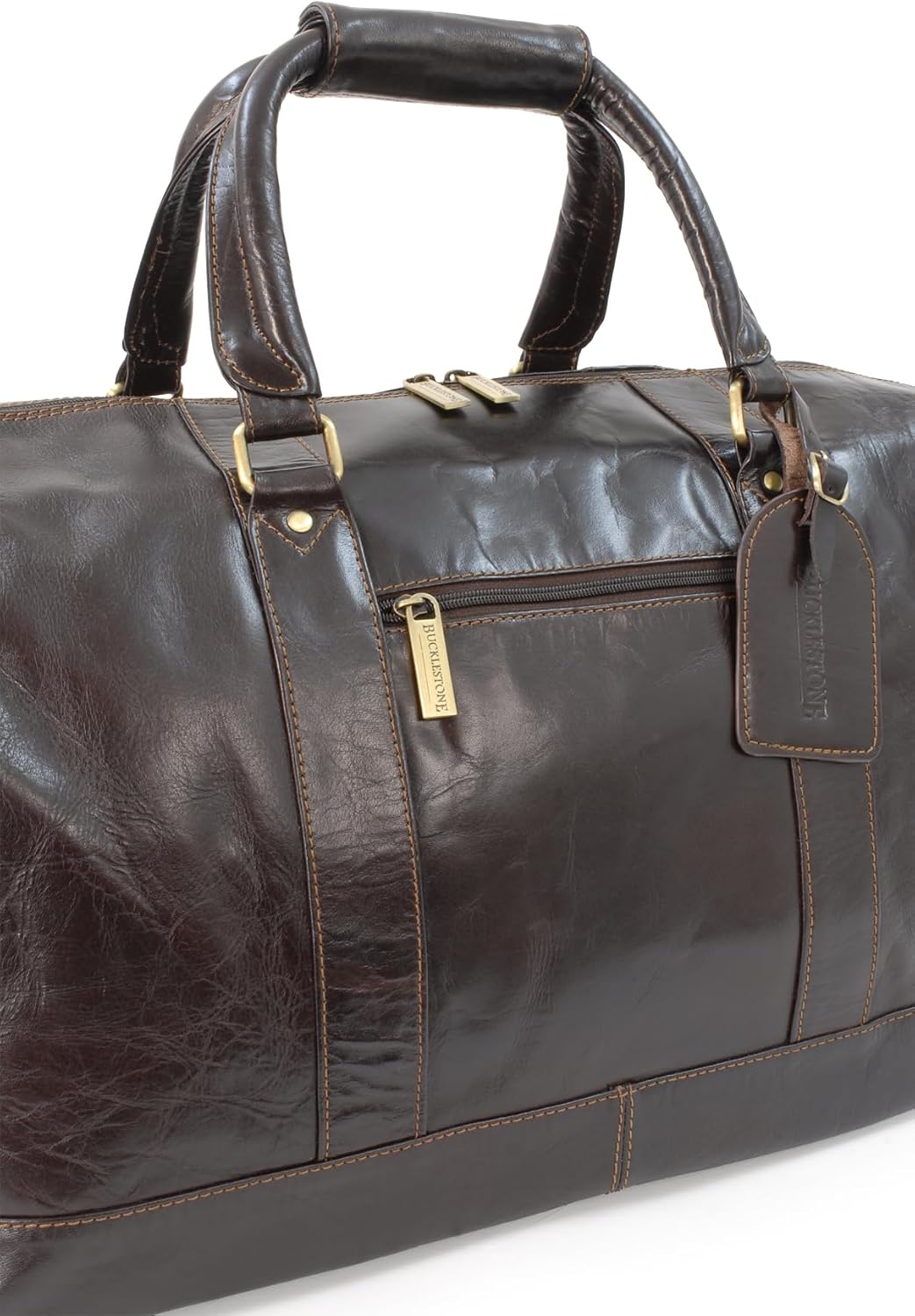 BUCKLESTONE - Leder - Reisetasche/Freizeittasche/Sporttasche von York - Braun, Braun