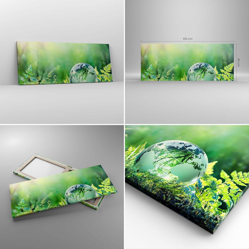 Panorama Bilder auf Leinwand 100x40cm Leinwandbild mit Rahmen natur natur Gross Wanddeko Bild Schlaf