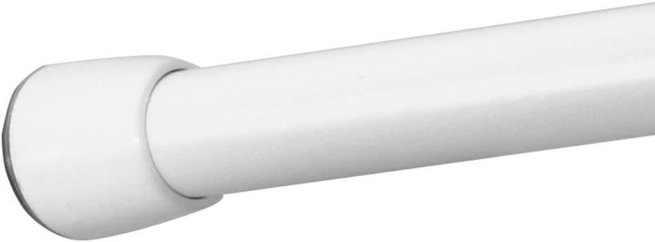 iDesign 78472 Duschvorhangstange, Kurze Metallspannstange ohne Bohren, Teleskop-Duschvorhangstange f