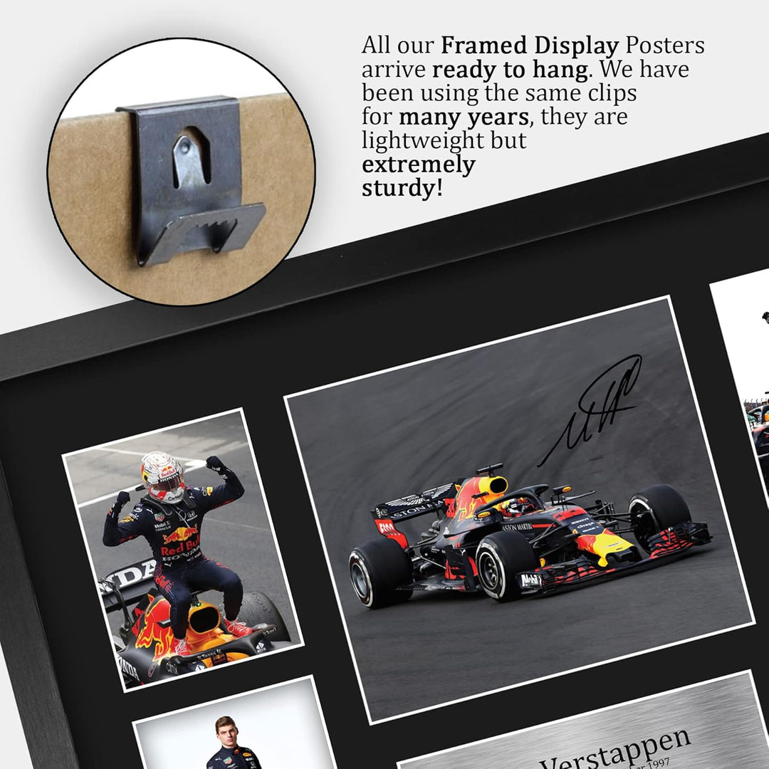 HWC Trading FR A3 Max Verstappen Gifts gedrucktes Autogramm Präsentationsdisplay für Formel-1-Renn-F
