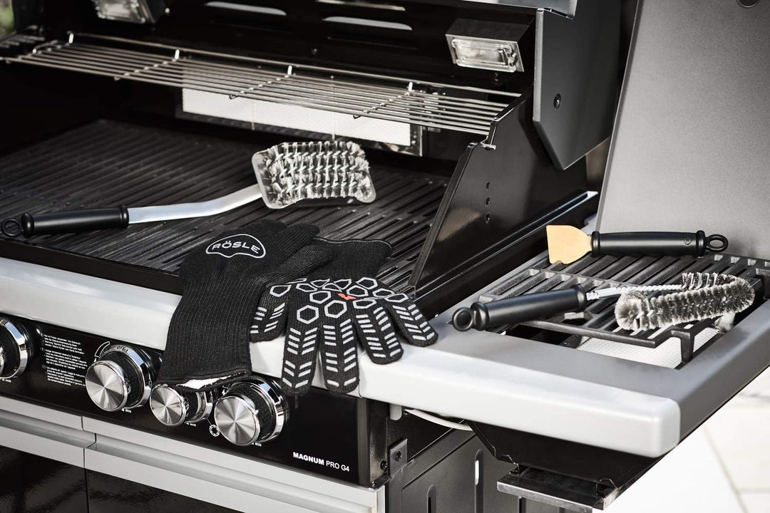 RÖSLE Premium-Grillhandschuhe, Hochwertige Handschuhe zum Schutz vor Verbrennungen & Barbecue-Reinig