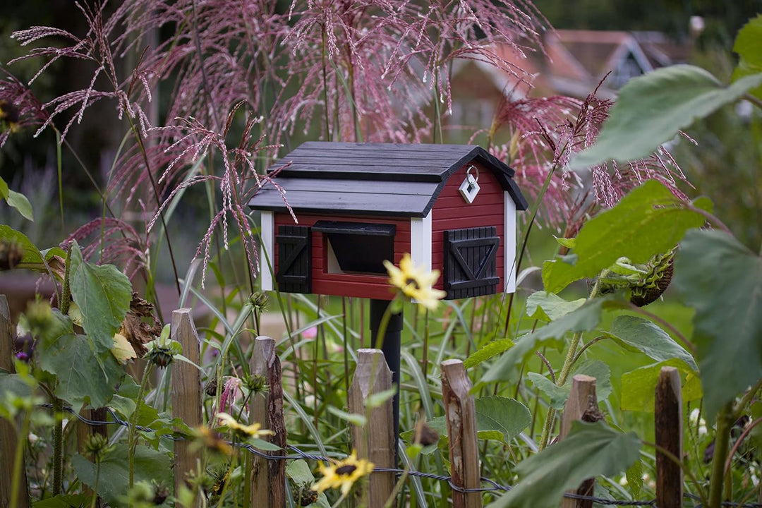 Wildlife Garden WG221 Futterscheune Rot - Vogelfutterhaus aus Holz