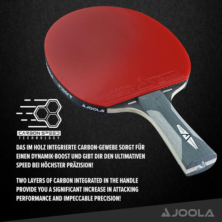 JOOLA ITTF zugelassener Profi Tischtennisschläger INFINITY CARBON, ‎MEGA CARBON und ROSSI CARBON für