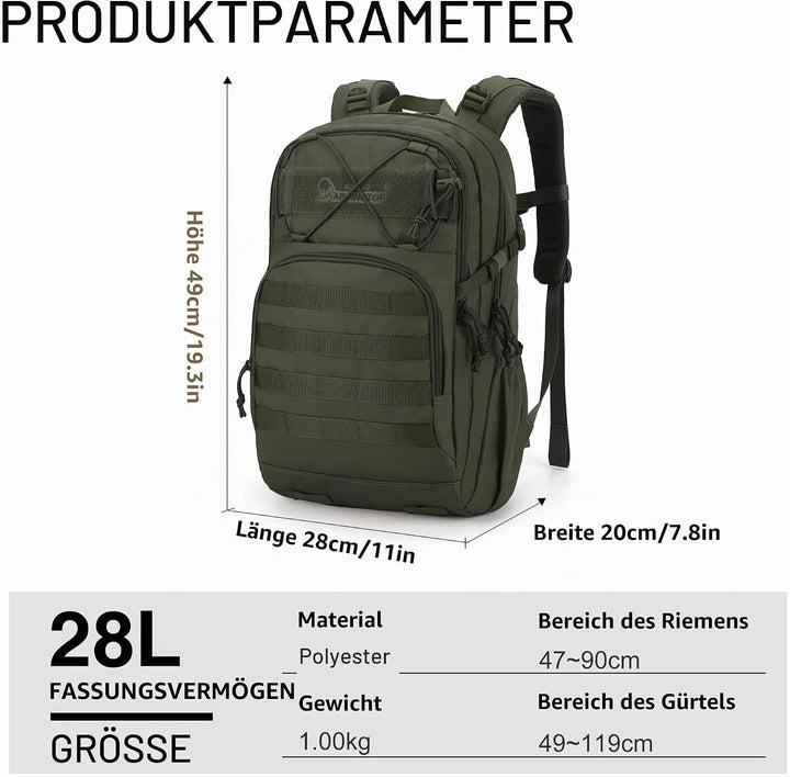 Mardingtop 28L/40L Militär Rucksack Wanderrucksäcke Trekkingrucksack Tactical Molle Rucksack für Cam