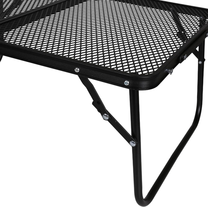 Klappbarer Reisetisch, tragbarer Campingtisch, 60×40×26,5 cm (Schwarz 2), Schwarz 2