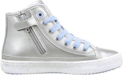 Geox Mädchen J Kalispera Girl D Sneakers 24 EU Silber, 24 EU Silber