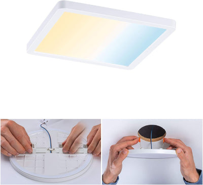 Paulmann 93047 LED Panel Einbauleuchte Areo VariFit IP44 Zigbee Tunable White 175x175mm eckig incl.