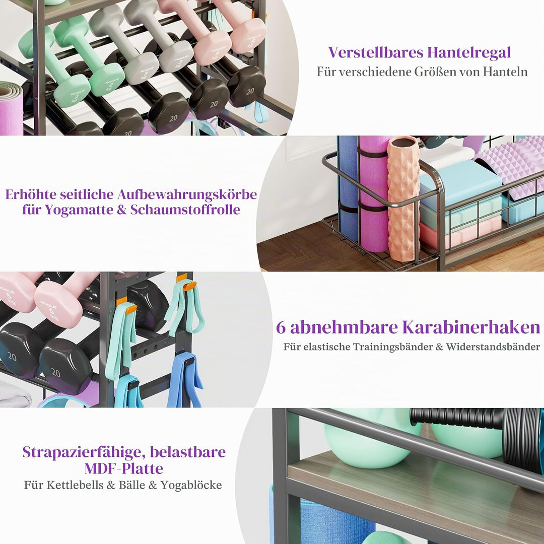 Homeiju Hantelständer, Gewichtsständer für das Heimstudio, Aufbewahrung für Heimstudio für Hanteln,