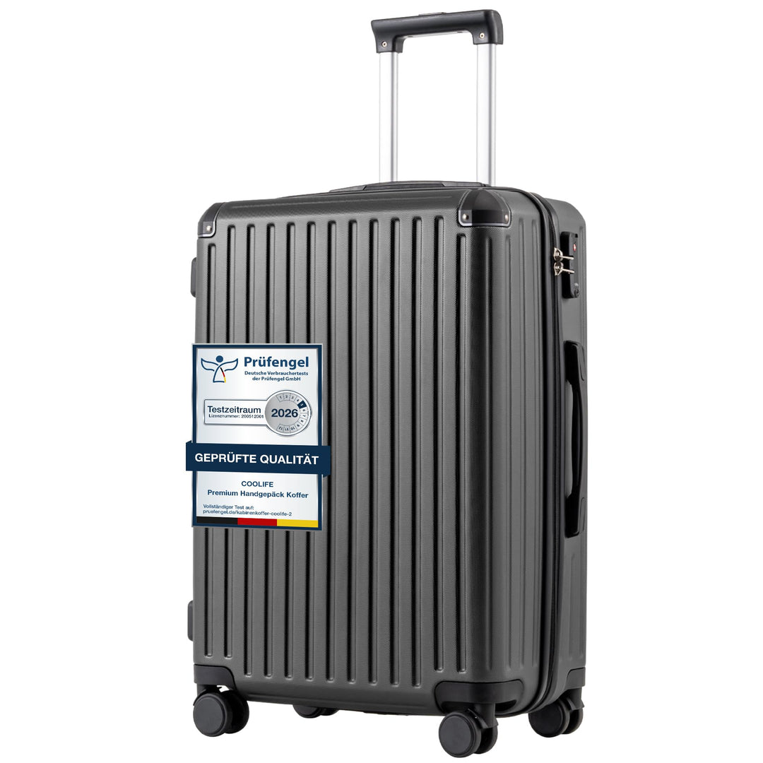 COOLIFE Koffer Trolley-Koffer Hartschalen-Koffer Rollkoffer Reisekoffervon ABS-Material mit TSA-Schl