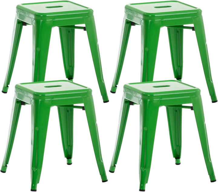 CLP 4er Set Sitzhocker Armin Aus Metall I Stapelbarer Hocker I Sitzhöhe Von 46 cm I Pflegeleichter A