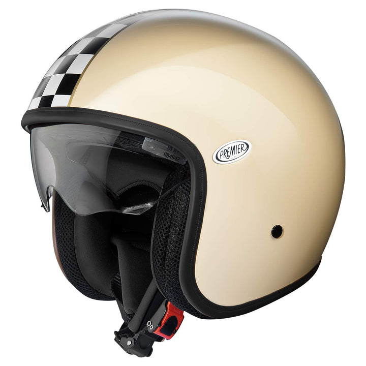 Premier Helm Vintage CK,Light BEIGE/Weiss/SCHWARZ,XS XS LIGHT BEIGE / WEISS / SCHWARZ, XS LIGHT BEIG