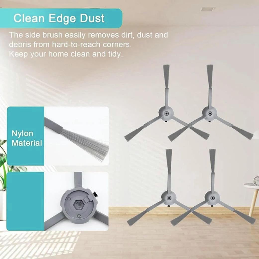 Zubehörset für Eufy Clean L60 SES / L60 Hybrid SES / L50 SES Saugroboter, 2 Hauptbürste, 6 Seitenbür