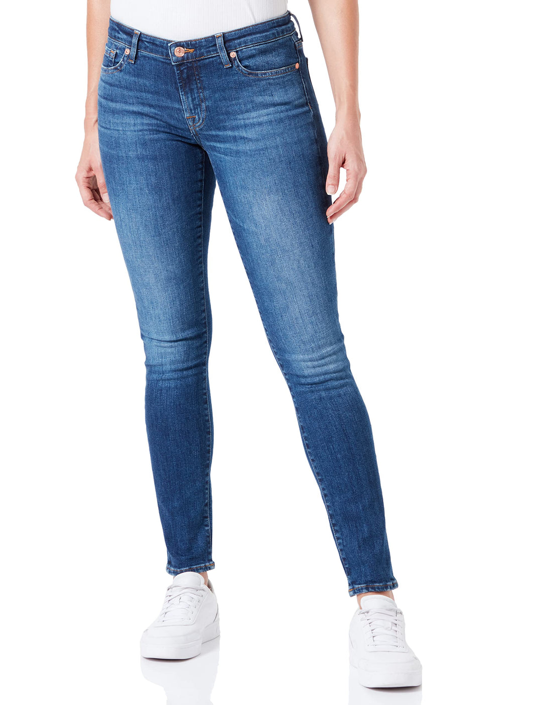 7 For All Mankind Damen Pyper Slim Illusion Jeans 26W / 26L Dark Blue, 26W / 26L Dark Blue