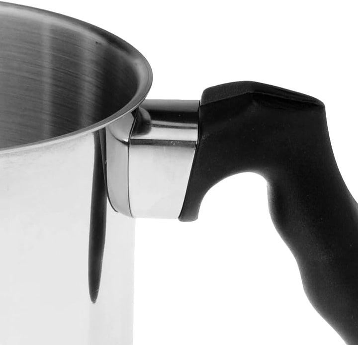 MIKONI Milchtopf 1L 1.5L 2L aus Edelstahl Induktion dicker Boden Milchkanne gross, silber, tolle Qua