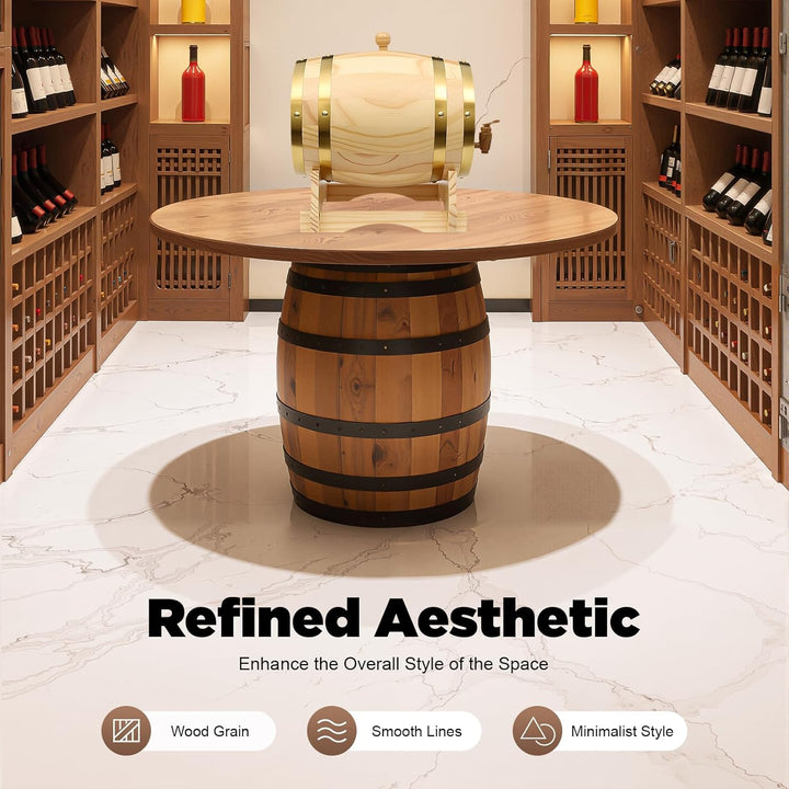 5L Weinfass Holzfass, Wooden Barrel Dispenser Weinbehälter Holzfass Für Whiskey Und Wein Dekoratives