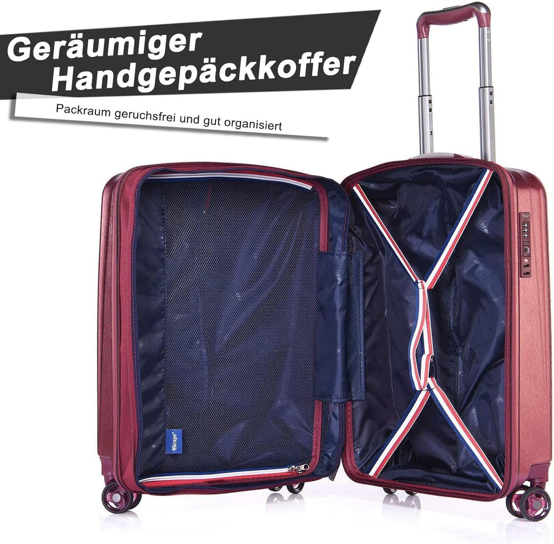 ABISTAB VERAGE Leichter Hartschalen-Koffer Handgepäck TSA integriert S-M-L-Set von Kinetic, 4 Rollen