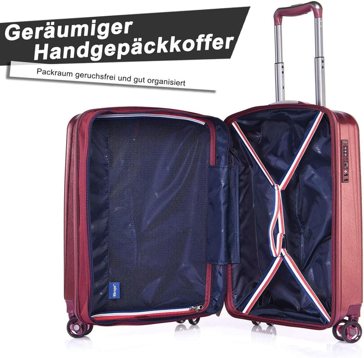 ABISTAB VERAGE Leichter Hartschalen-Koffer Handgepäck TSA integriert S-M-L-Set von Kinetic, 4 Rollen