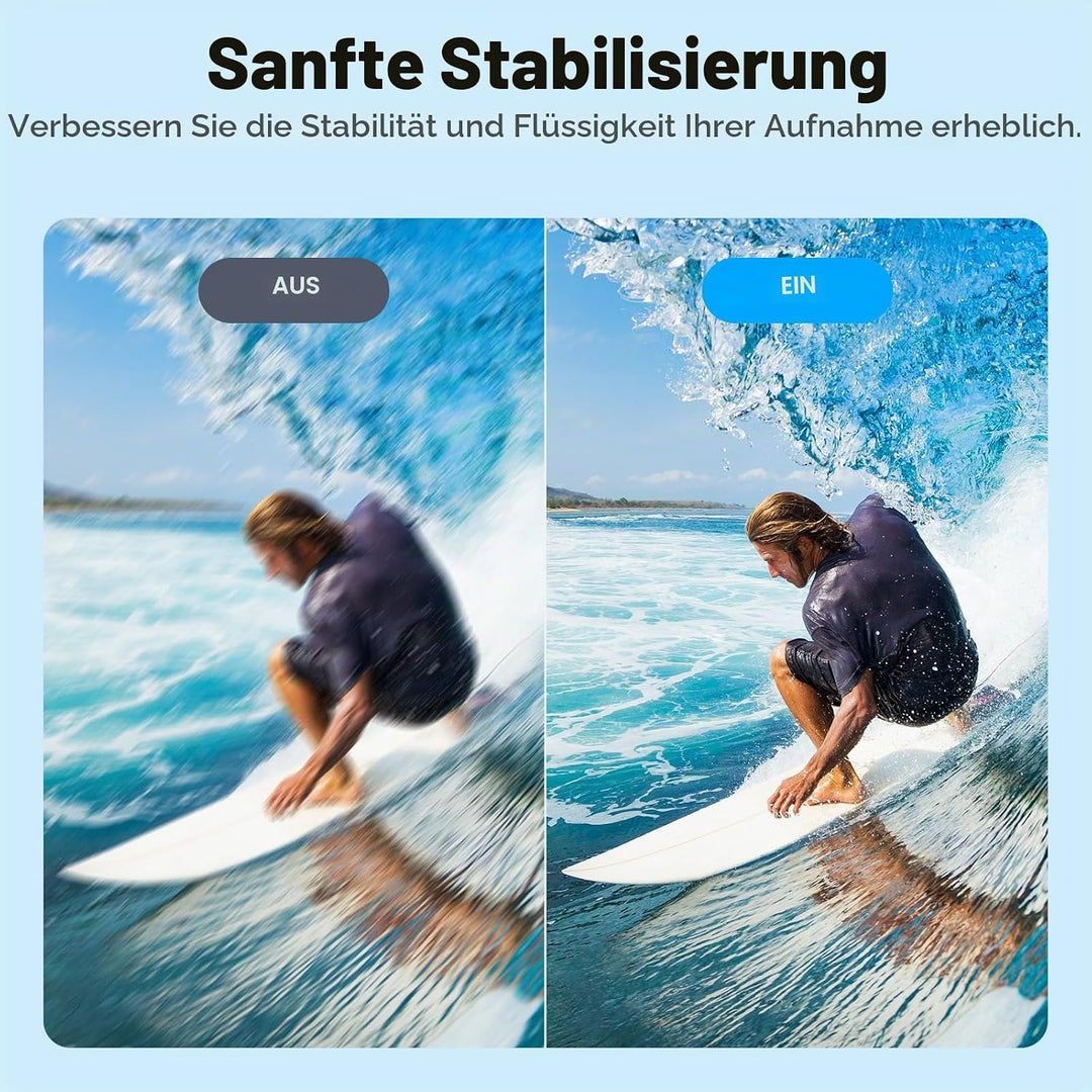 AKASO Action cam/Unterwasserkamera 4K WiFi 40M EIS Anti-Shake Action Kamera 4X Zoom mit Touchscreen,