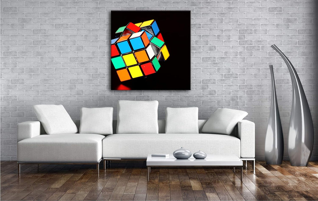 deyoli Dark fantastischer Zauberwürfel im Format: 60x60 als Leinwandbild, Motiv fertig gerahmt auf E