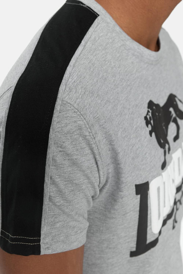 Lonsdale Herren T-Shirt Normale Passform ARDMAIR XXL Marl Grey/Black/White, XXL Marl Grey/Black/Whit