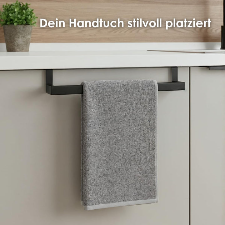 DEELIA® Geschirrtuchhalter Küche | Handtuchhalter ohne Bohren zum Einhängen am Küchenschrank | inkl.