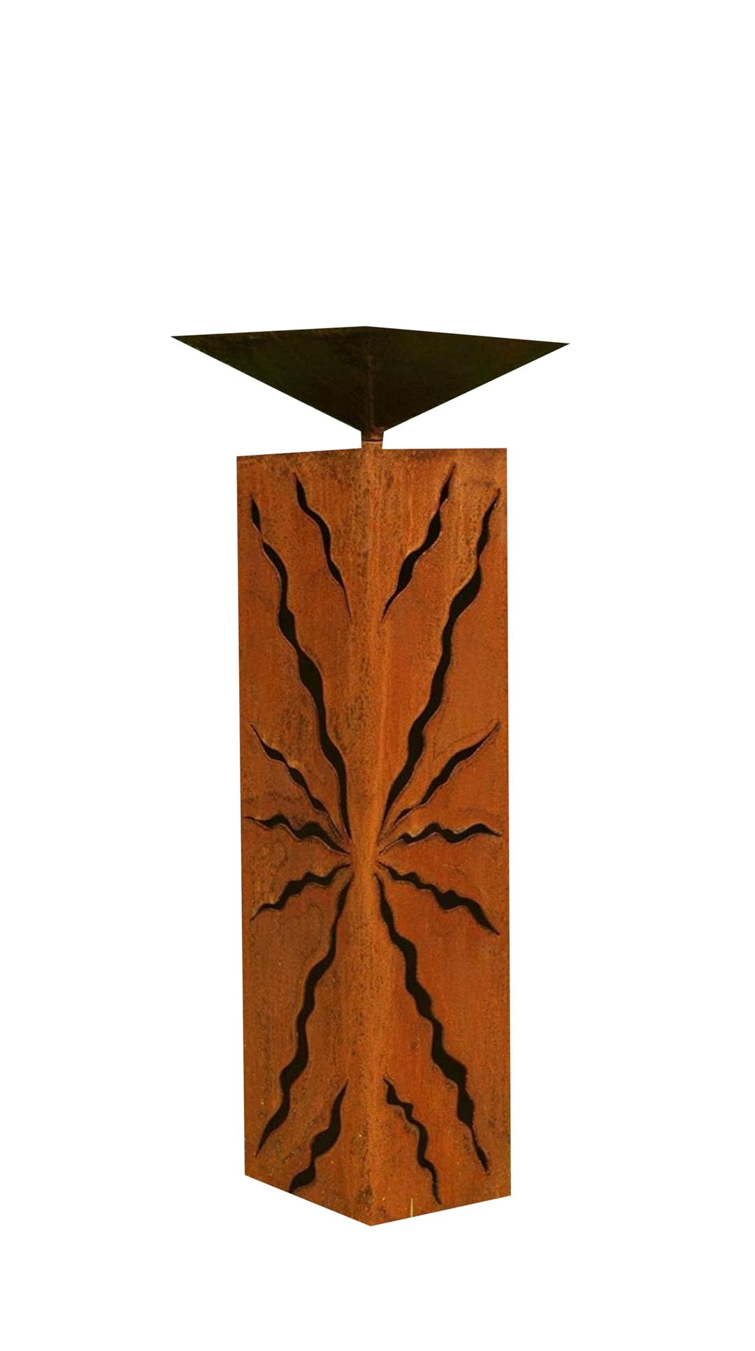 Gartendeko Rostsäule 60 cm mit Muster