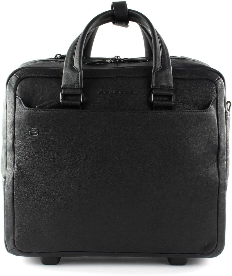 Piquadro Black Square 2-Rollen Businesstrolley 36 cm Laptopfach